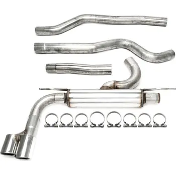 Tlumič výfuku TA Technix sportovní nerezový catback výfuk BMW 3 F30 sedan a F31 Touring předfacelift včetně xDrive 316d / 318d / 320d, 2x 80 mm rovná nerezová koncovka s pertlem