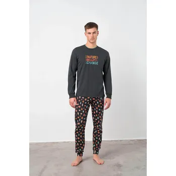 Pánské pyžamo Dvoudílné pánské pyžamo 17615 - Vamp tmavě šedá XXL