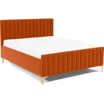 Eka Čalouněná postel SUTRA+ 160x200 cm Barva látky Trinity: (2325) Okrová, Úložný prostor: S kovovým rámem úložného prostoru