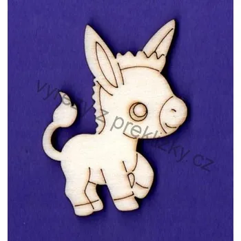 Dřevěné výřezy, F34, OSLÍK, 5 x 3.8 cm, 1ks