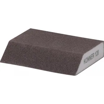 Brusný papír Houba brusná zkosená G120 125x90x65x25 mm KONNER