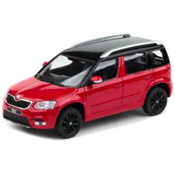 autíčko Abrex Škoda Yeti FL (2013) Červená Corrida Uni (černá střecha) 1:43