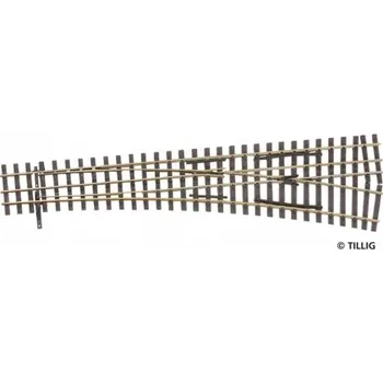 Modelová železnice H0 - výhybka do prava na rovné splítce H0/H0e