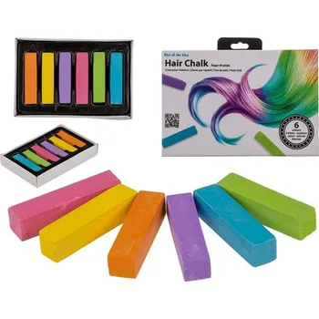 Barva na vlasy Barevné křídy na vlasy Hair chalk 6 ks