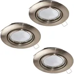 Eglo 94408 PENETO - Sada zápustných svítidel NIKL + LED žárovky (3 ks podhledoých svítidel s LED žárovkami 3 x 5W )