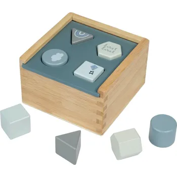 Dřevěná hračka Label Label Vkládačka tvarů, modrá