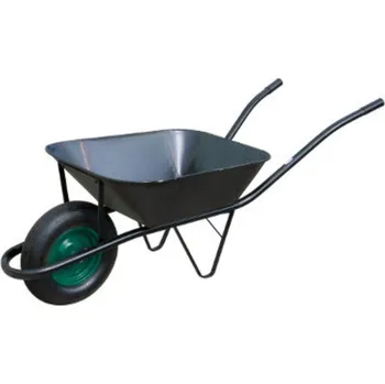 Kolečko kolečko stavební nafukovací kolo 60l černá plechová korba KLC