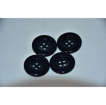 Knoflík Knoflík plastový čtyřdírkový 23mm černý