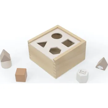 Dřevěná hračka Label Label Vkládačka tvarů, Nougat