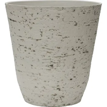 Květináč Venkovní plastový květináč kámen kužel 28x29x28 (Venkovní plastový květináč s imitací kamene)