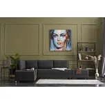 Designová rohová sedačka Ramesha 280 cm antracitová - levá