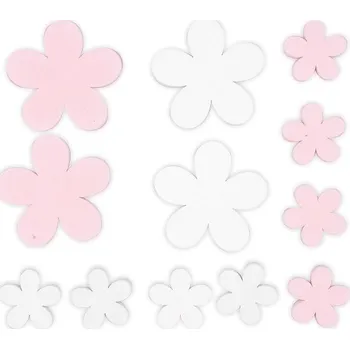 Kytičky bílořůžové mix velikostí 2,5-4,5 cm, 12 ks v sáčku 4292