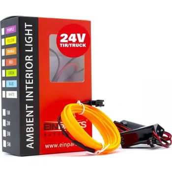 LED páska LED světlovodný pásek 1m (oranžový) 24V