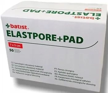 Náplast BATIST Medical Elastpore + Pad 7 x 5 cm 50 ks