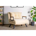 Designové rozkládací křeslo Hilarius krémové