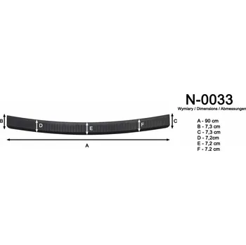 Lišta karosérie Rider Kryt prahu pátých dveří Hyundai i10 II 2014-2016, tvrzený plast