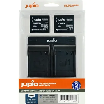 Set Jupio 2x DMW-BLG10 - 900 mAh + USB duální nabíječka CPA1006
