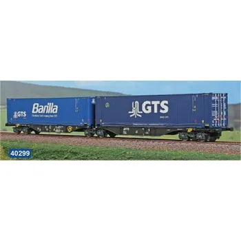 Modelová železnice H0 - kontejnerový vůz Typ Sggmrss '90 GTS -Barilla ep.VI