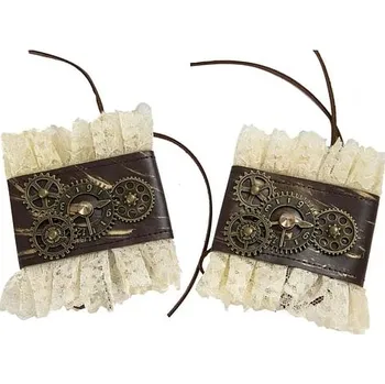 Žertovný předmět MOM Fun Company Krajkový náramek Steampunk s ozubenými kolečky (2 ks)