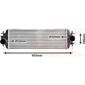 Chladič motoru Chladič turba VAN WEZEL 43004328