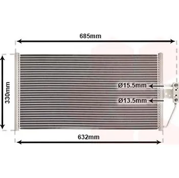 Výparník klimatizace Kondenzátor, klimatizace VAN WEZEL 06005254