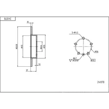 Brzdový kotouč Brzdový kotouč HART 241 078