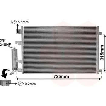 Výparník klimatizace Kondenzátor, klimatizace VAN WEZEL 13015702