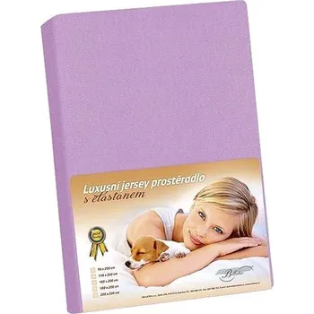 Bytový textil Bellatex Jersey s elastanem - 180 × 200 cm - fialová