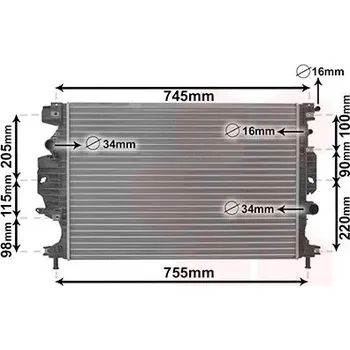 Autodíl Chladič, chlazení motoru VAN WEZEL 18012716