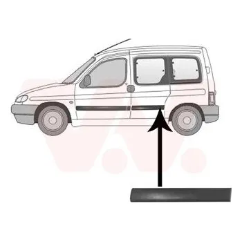 Lišta karosérie Ozdobná / ochranná lišta, dveře VAN WEZEL 0903425