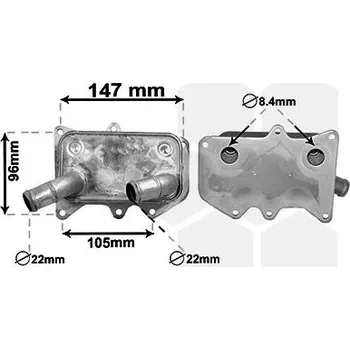 Chladič motoru Olejový chladič, motorový olej VAN WEZEL 83003215