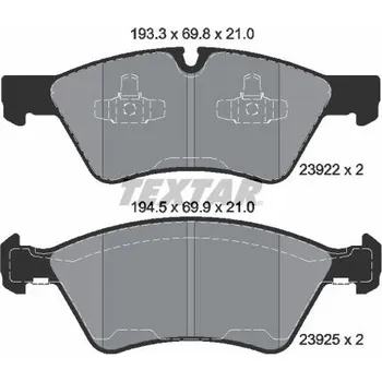 Brzdová destička Sada brzdových destiček, kotoučová brzda TEXTAR 2392201