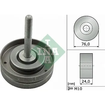 Vratná/vodicí kladka, klínový žebrový řemen INA 532 0500 10