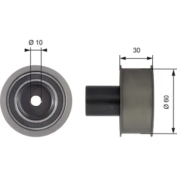 Vratná/vodicí kladka, ozubený řemen GATES T42136