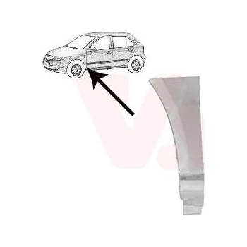 Příslušenství karosérie spodni dil zd. casti pr. blatniku L