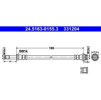 Brzdová hadice Brzdová hadice ATE 24.5163-0155.3