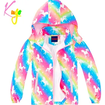 Dívčí bunda Dívčí jarní, podzimní bunda - KUGO B2848, duhová Barva: Růžová, Velikost: 104