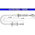 Tažné lanko, ovládání spojky ATE 24.3728-2200.2