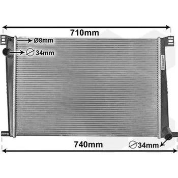 Chladič motoru Chladič, chlazení motoru VAN WEZEL 06002356