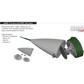 Plastikový model Eduard 1/48 F-16 radar early PRINT (KINETIC)