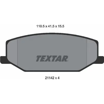 Brzdová destička Sada brzdových destiček, kotoučová brzda TEXTAR 2114202
