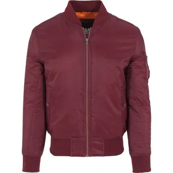 Pánský bomber Pánská bomber bunda Urban Classics - vínová S