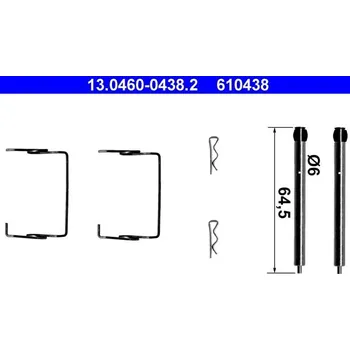 Brzdový systém Sada příslušenství, obložení kotoučové brzdy ATE 13.0460-0438.2