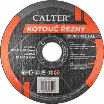 RULYT Řezný kotouč Calter 125 x 2 5 x 22 2 mm