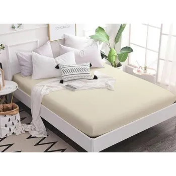 Prostěradlo Napínací prostěradlo na matraci 90x200 cm, jersey, krémová