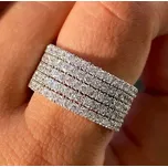 B-TOP Široký prsten se zirkony Velikost prstenu: 59,5mm