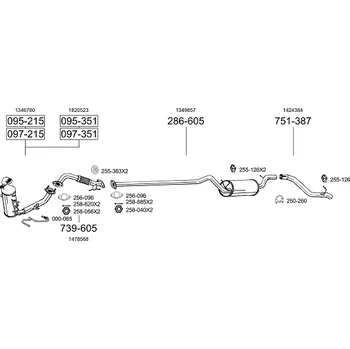 Filtr pevných částic filtr pevných čás. výroba AS Bosal 97-215A