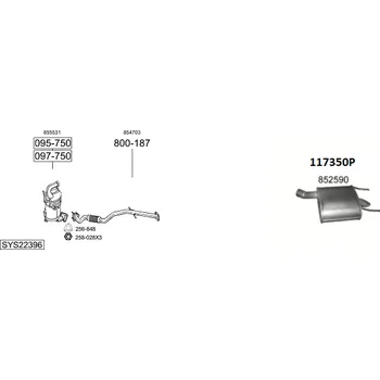 Filtr pevných částic filtr pevných čás. výroba AS Bosal 97-750A