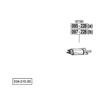 Filtr pevných částic filtr pevných čás. výroba AS Bosal 97-228A