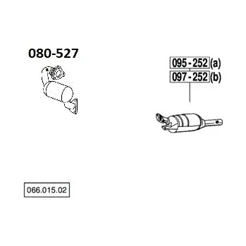 Filtr pevných částic filtr pevných čás. výroba AS Bosal 97-252A